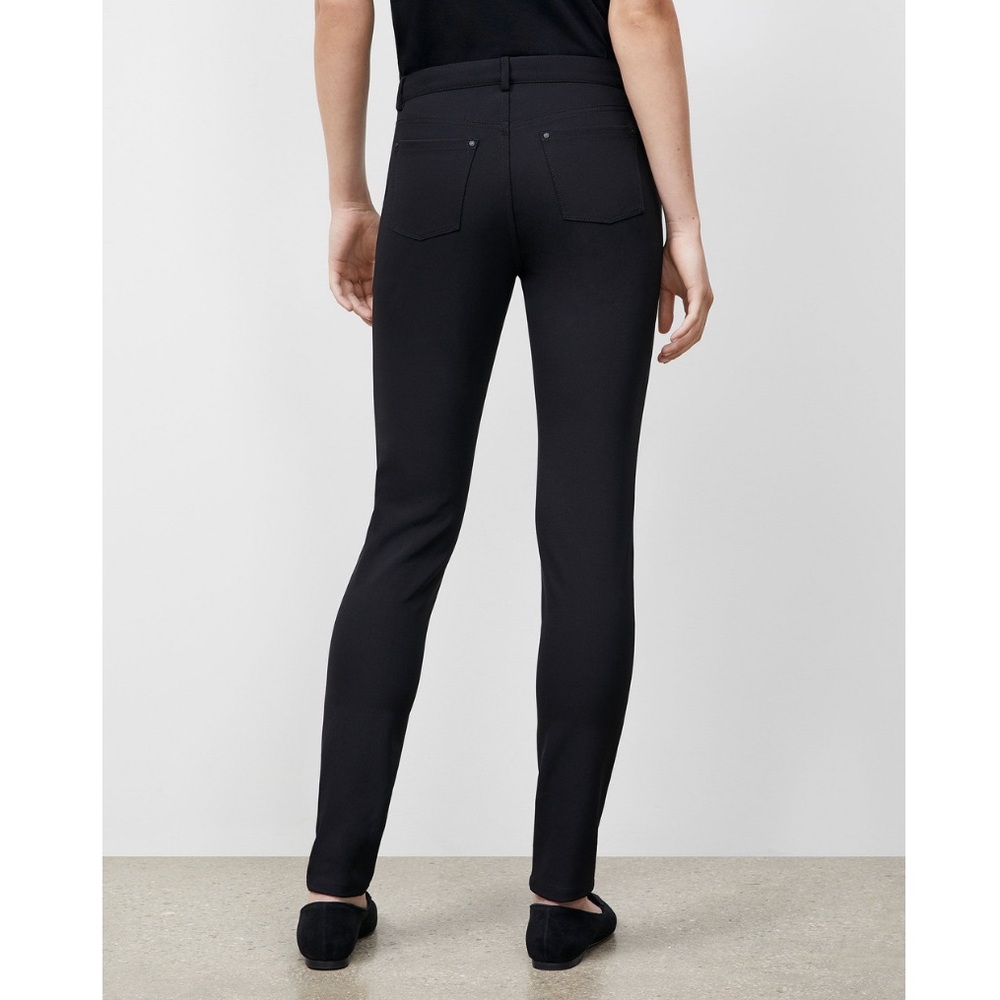 Lafayette 148 New York Mercer Acclaimed Stretch Slim Leg Pants 4 Black Miracle